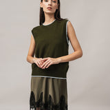 Women's waistcoat with angora wool