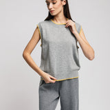 Women's waistcoat with angora wool
