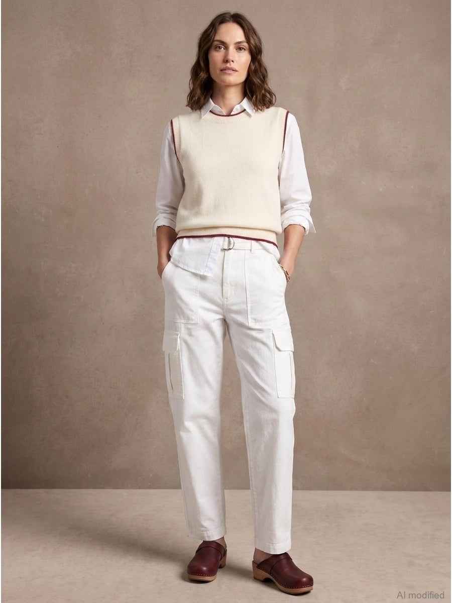 Women's waistcoat with angora wool