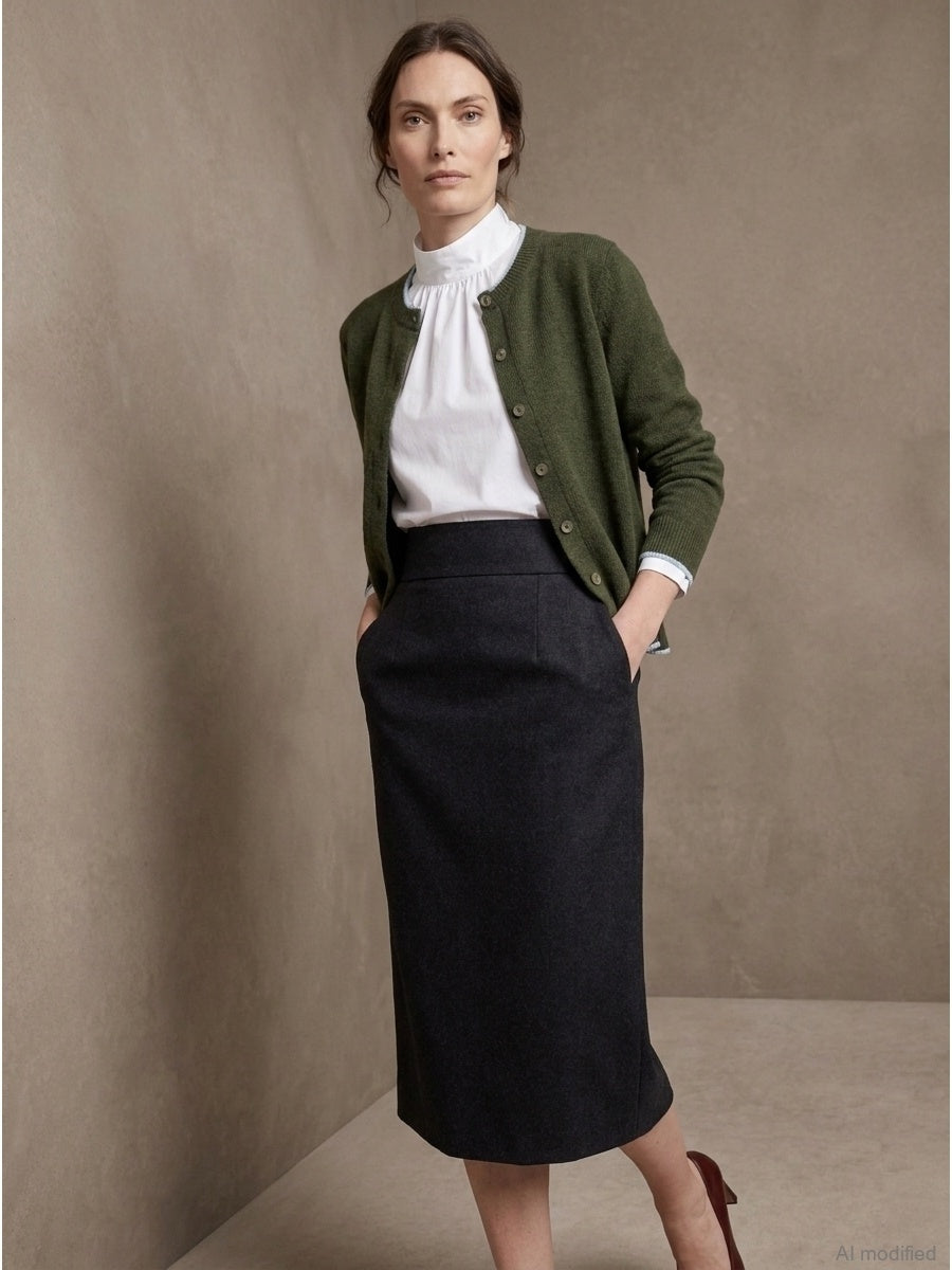 Women's cardigan with angora wool