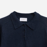 Women's polo jumper with angora wool