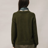 Women's polo jumper with angora wool