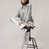 Women's polo jumper with angora wool