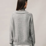 Women's polo jumper with angora wool
