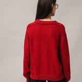 Women's polo jumper with angora wool