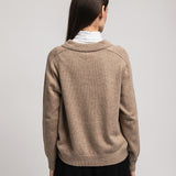 Women's polo jumper with angora wool