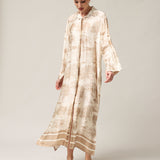 Women's shirt dress with silk