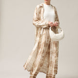 Women's shirt dress with silk