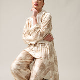 Women's shirt dress with silk