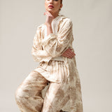 Women's shirt dress with silk