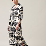 Women's shirt dress with silk