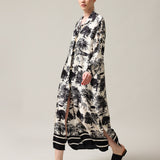 Women's shirt dress with silk