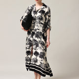 Women's shirt dress with silk