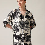 Women's shirt dress with silk
