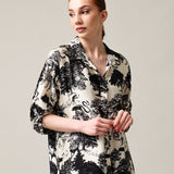 Women's shirt dress with silk
