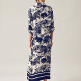 Women's shirt dress with silk