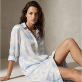Women’s shirt dress with silk