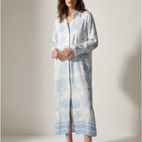 Women’s shirt dress with silk
