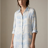 Women’s shirt dress with silk