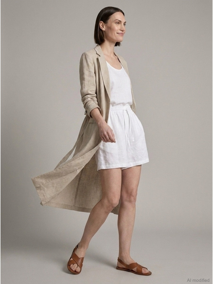 Women's linen shorts