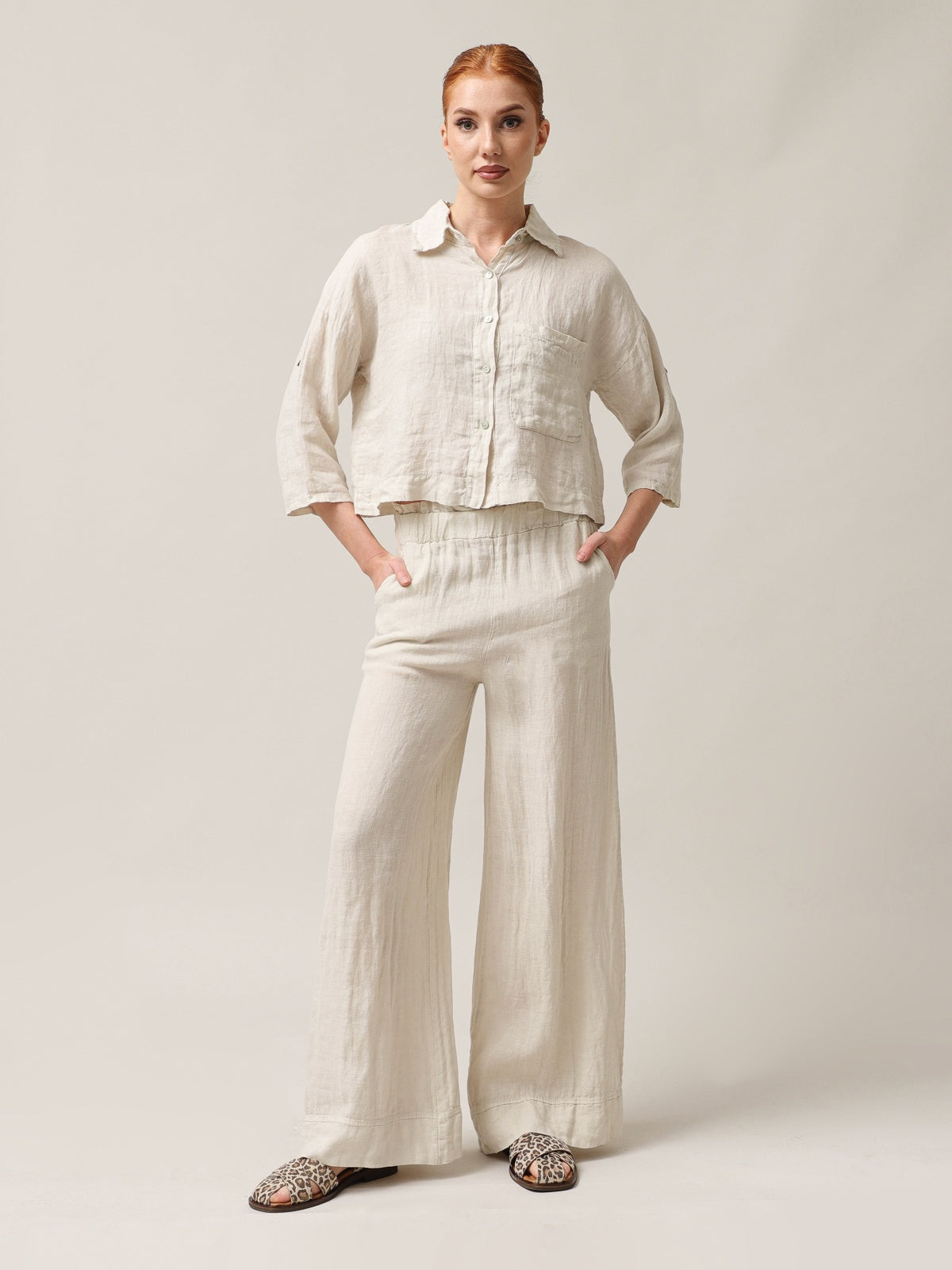 Women's linen trousers