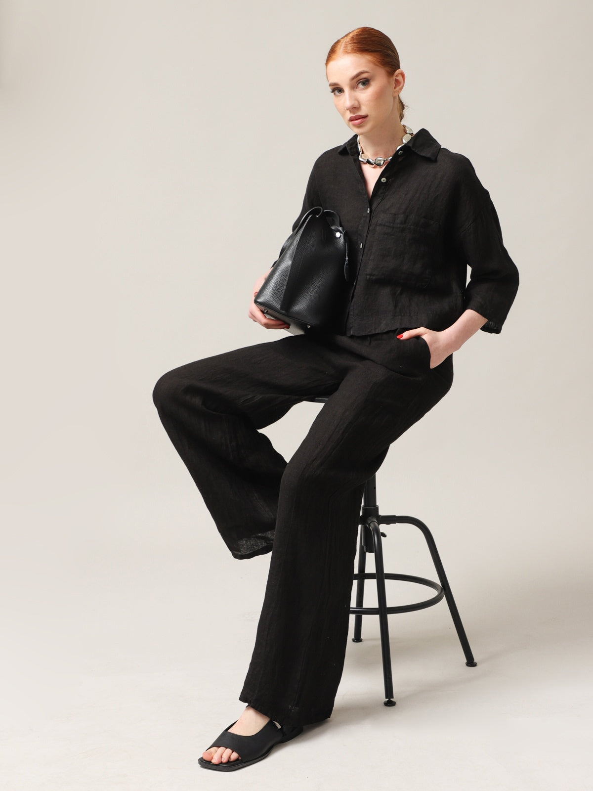 Women's linen trousers
