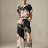 Women’s trousers with silk