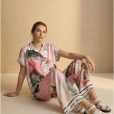 Women’s trousers with silk