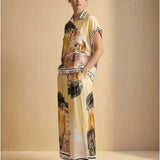 Women’s trousers with silk