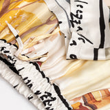 Women’s trousers with silk