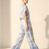 Women’s trousers with silk