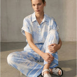 Women’s trousers with silk
