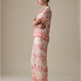 Women’s trousers with silk