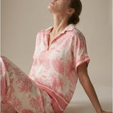 Women’s trousers with silk