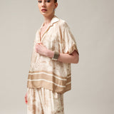 Women's polo shirt with silk