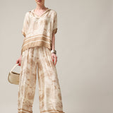 Women's polo shirt with silk