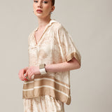 Women's polo shirt with silk