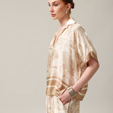 Women's polo shirt with silk