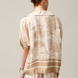 Women's polo shirt with silk