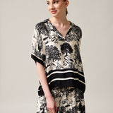 Women's polo shirt with silk