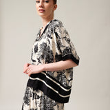 Women's polo shirt with silk