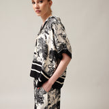 Women's polo shirt with silk