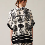 Women's polo shirt with silk