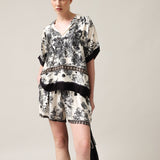 Women's polo shirt with silk