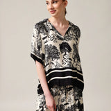 Women's polo shirt with silk