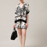 Women's polo shirt with silk