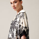 Women's polo shirt with silk