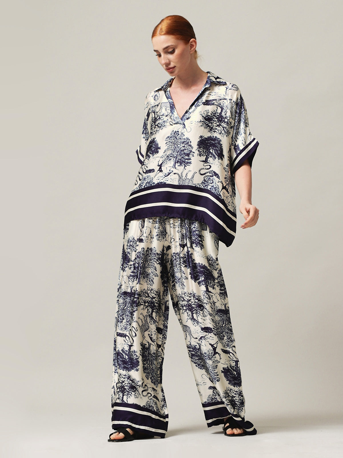 Women's polo shirt with silk