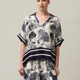 Women's polo shirt with silk