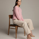 Women's jumper with baby alpaca wool